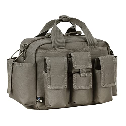 LA Police Gear Tactical Bail Out Gear Bag, Emergency/Survival Bug Out Bag, Handgun Range Bag w Shoulder Strap & Carry Handle - Foilage