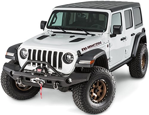 WARN 101337 Elite Series Full-Width Front Bumper with Grille Guard Tube, Fits: Jeep Wrangler JL (2018-2020) and Jeep Gladiator (2020)