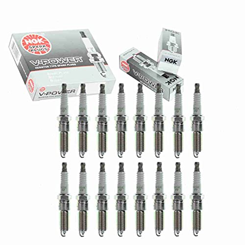 16 pc NGK V-Power Spark Plugs compatible with Dodge Ram 1500 5.7L V8 2003-2008 Ignition Wire Secondary