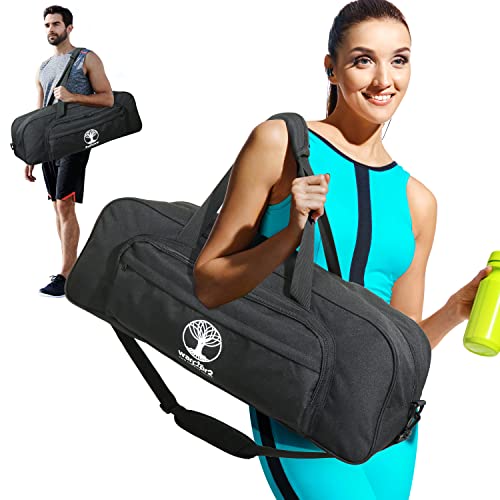 WARRIOR2 Yoga Mat Bag, 8-Pocket Yoga Gym Bag Fits 1/2" Thick Mat & Yoga Blocks, Detachable Straps | Large Gym Bag With Yoga Mat Holder For Women, Men. Yoga Duffle, Yoga Tote