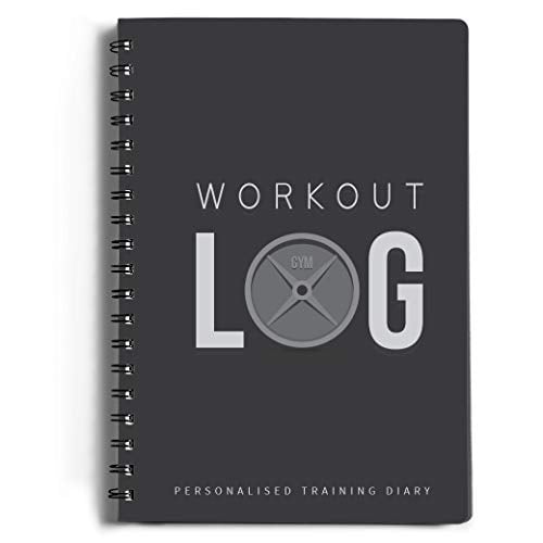 Workout Planner for Daily Fitness Tracking & Goals Setting (A5 Size, 6 x 8, Charcoal Gray), Men & Women Personal Home & Gym Training Diary, Log Book Journal for Weight Loss by Workout Log Gym
