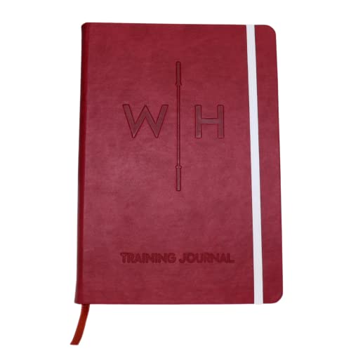 Weightlifting House exercise log fitness journal. Weightlifting notebook for men and women. Work out diary journal for exercise, food, weightlifting, Olympic weightlifting, gym and strength training. (Red)