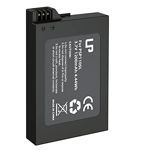 LP PSP S110 Battery, 1-Pack 3.7V 1200mAh Li-ion Rechargeable Battery, Compatible with Sony Play Station PSP 3000, PSP 2000 Series, PSP Lite, PSP Slim, PSP-S110 Console