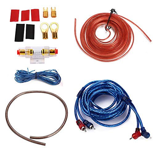 IZTOSS 1500W 8GA Car Audio Subwoofer Amplifier Installation Kit AMP Wiring Fuse Holder Wire Cable Kit