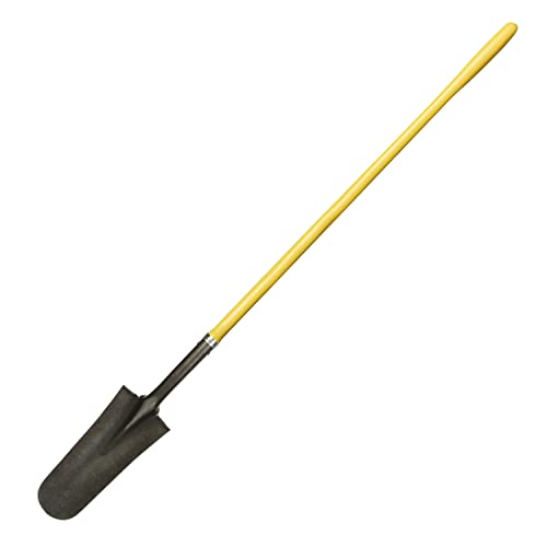 Nupla Ergo Power Sharp Shooter Drain Spade Shovel with Durable 48 inch Fiberglass Handle and 16 Gauge Blade - The Perfect Garden Shovel for Digging and Trenching