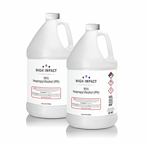 High Impact 99% Isopropyl Alcohol (IPA) Gallon - Made in The USA - Pack of 2