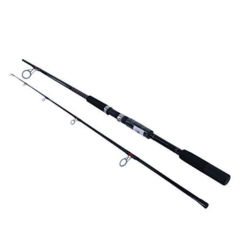 Ugly Stik Bigwater Spinning Fishing Rod,Black/Red/Yellow,9' - Medium Heavy - 15-30lb - 2pc