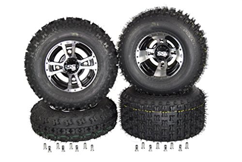 SET 4 Yamaha Raptor 700 (2006-Present) Machine ITP SS112 Rims & MASSFX Tires Wheels kit