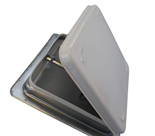 Class A Customs RV Roof Vent with Low Profile White Metal Lid CAC85111-WH
