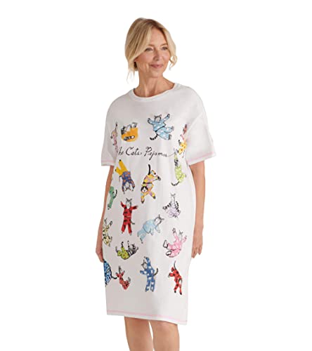 Little Blue House by Hatley womens Crew Neck Sleepshirt nightgowns, The Cats Pajamas, One Size US