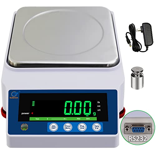 RUISHAN 11lb 5kg .01Gram high accuracy large range scientific precision electronic digital lab laboratory weight analytical balance scale 0.01g Pharmacy Chemistry Centigram Industria Calibrated Scales