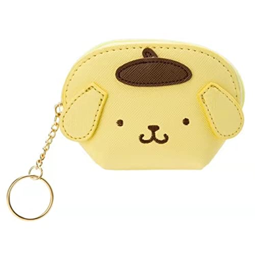 FDC TGTA Cartoon Animal Coin Purse for Women with Zipper Leather Coin Pouch with Keychain, Purple, one size