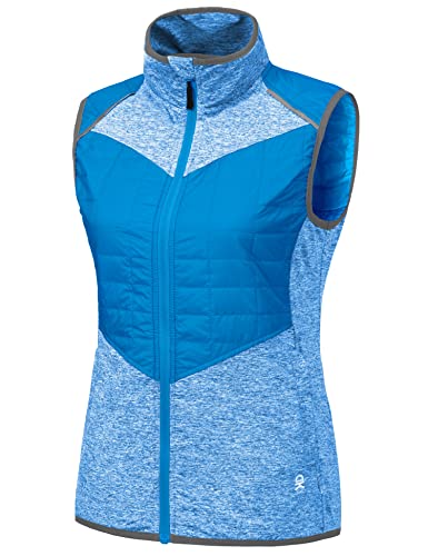 Little Donkey Andy Women's Lightweight Golf Vest Warm Outdoor Sleeveless Jacket for Hiking Travel Running Casual Vivid Blue XL