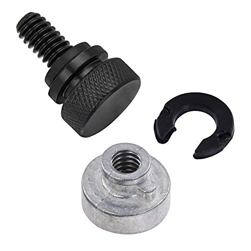 Amazicha Black Seat Quick Stainless Steel Mount Bolt with Nut Kit Compatible for Harley Sportster Dyna Touring 1996-2023