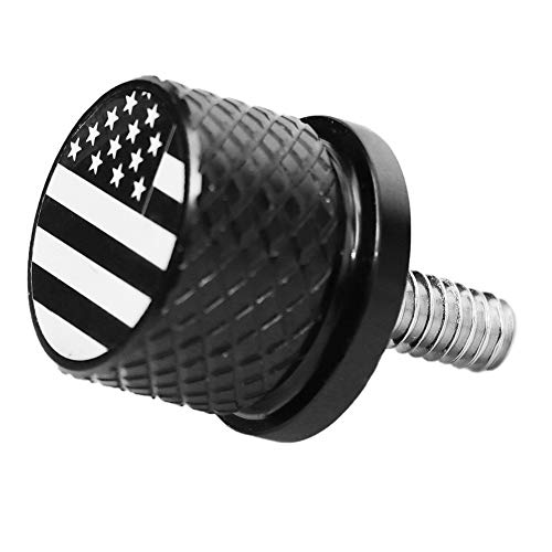 Stainless Knurled Fender Seat Bolt Screw 1/4"-20 Thread Compatible with Harley 1996-2020 Sportster Dyna Softail Touring CVO- American Flag