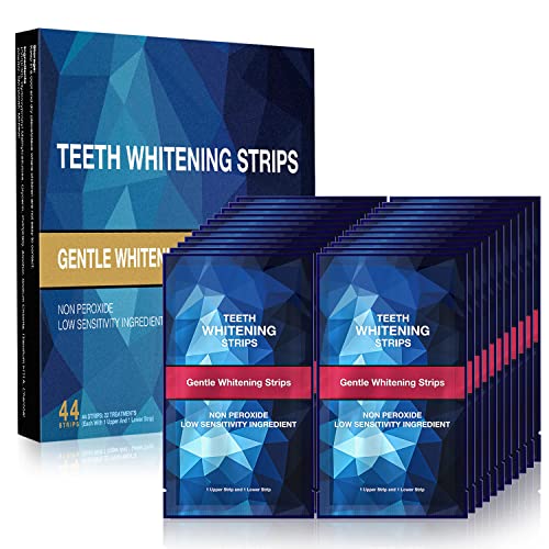 Teeth Whitening Strips, 44 pcs whitening strips for teeth sensitive, Enamel Safe white strips for teeth whitening, Teeth Whitening Kit with Fast Whitening Results, Remove Tough Stains (22 Treatments)