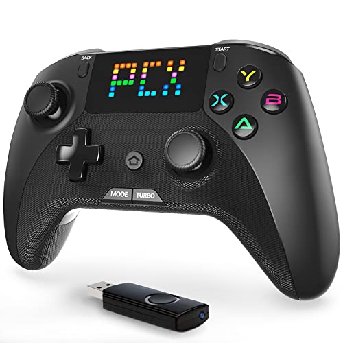 Forty4 Wireless Gaming Controller, Led Dots Display Bluetooth Gaming Controller, Programmable M, Dual Vibration Gamepad, Compatible with Android, Ios, Switch, Ps3, Windows PC