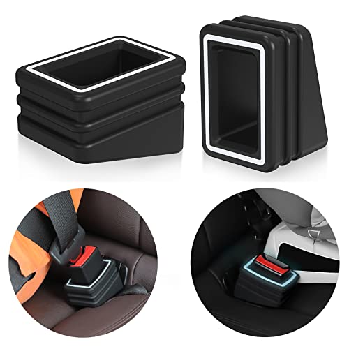 Seat Belt Buckle Holder Seat Belt Buckle Booster Seat Belt Buckle Fixer Keep the Seat Belt Buckle Upright and Stable Luminous Positioning Ring Easy Positioning Insert Seat Belt Buckle 2 pcs