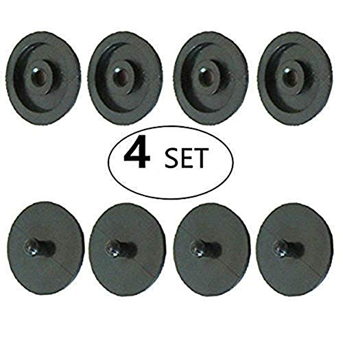Seat Belt Stop Button Buttons Prevent Seat Belt Buckle from Sliding Down The Belt Set of 4 Plastic Seat-Belt Stopper Clips Snap-On System No Welding Required Black with 1 Spare Set
