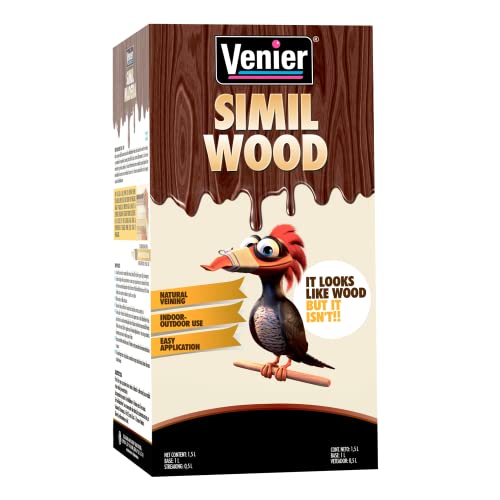 Wood like Paint Venier for Front & Interior Doors (Walnut) - Wood Look Paint - Wood Finish Paint For Furniture, Cabinets, MDF & Metal Doors - Wood Look Paint For Garage Doors & Front Doors - Interior & Exterior Wood Texture Paint (Walnut)