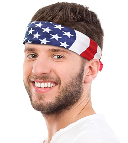 Costume Adventure American Flag Bandana Headband USA Bandana USA Flag Apparel Men USA Clothing Men