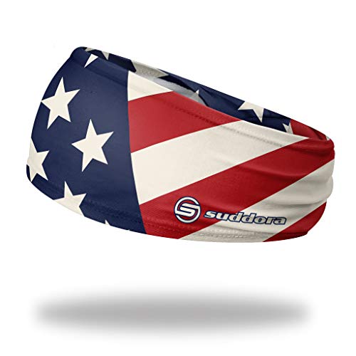 Suddora USA Tapered Headband - for Workout, Sports, and American Flag National Team Accessories