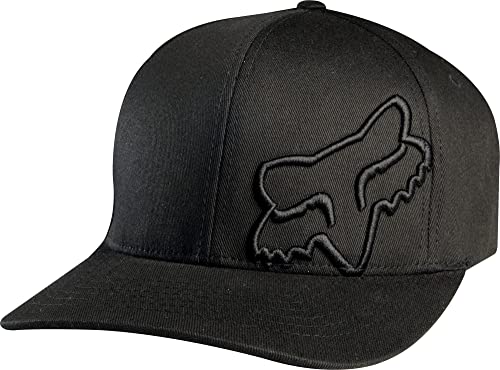 Fox Racing mens Flex 45 Flexfit Hat Baseball Cap, Black, Small-Medium