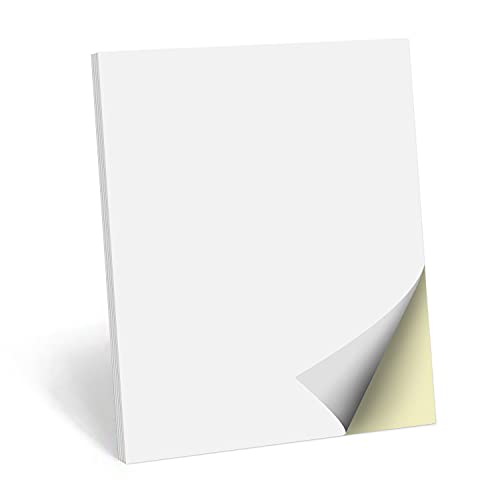 321Done 2-Part Blank Carbonless Notepad, 8.5x11 Portrait, Made in USA, Carbon Duplicate Copy Paper for Sketching, Drawing, Drafting, Memo Pad, Meeting Notes (50 Sets) White/Yellow