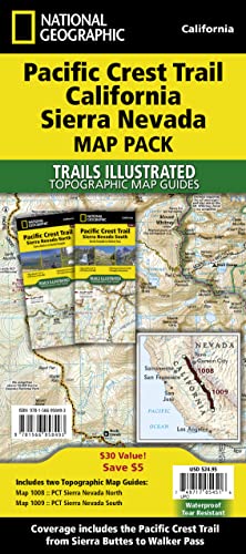 Pacific Crest Trail: California Sierra Nevada [Map Pack Bundle] (National Geographic Trails Illustrated Map)