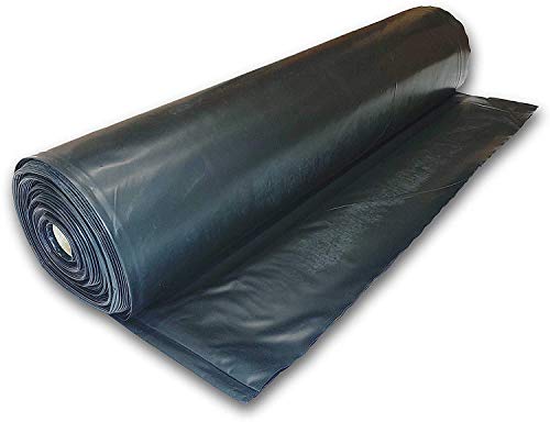 Rocky Mountain Goods 6 Mil Black Plastic Sheeting - Heavy Duty Thick Plastic for Gardening, Weeds, Yard, Landscaping, Barrier, Under House - Multi Use Black Tarp - Polyethylene (10 FT X 100 FT)