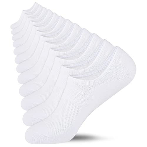 Heatuff No Show Socks Womens Cotton Low Cut Non Slip Casual Socks Invisible Flat Boat Liner Socks (6/9 Pairs)