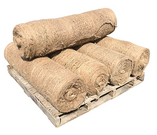 Sandbaggy Jute Netting Roll - Erosion Control Matting Blanket - Jute Matting - Jute Mesh Blanket - Jute Netting Installation for Erosion Control - 225 ft Length by 4 ft Width (5 Rolls)