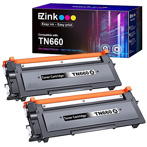 E-Z Ink (TM Compatible TN660 Toner Cartridge Replacement for Brother TN660 TN-660 TN 660 TN630 Compatible with HL-L2300D HL-L2380DW HL-L2320D DCP-L2540DW MFC-L2700DW MFC-L2685DW Printer (2 Black)