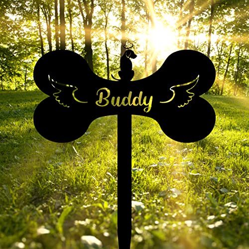 Pet Memorial Stake Personalized, Pets Headstone Sign, Custom Pet Dog Grave Marker, Garden Yard Sympathetic Grave Plaque, Customized Remembrance Gift for Pet Owner, Dog Lovers Sympathy Gifts