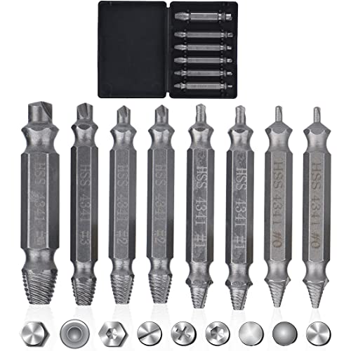 Gifts for Men - Damaged Screw Extractor Kit Stripped Screw Extractor Set DIY Hand Tools Gadgets Gifts for Men Broken Bolt Extractor Screw Remover Sets