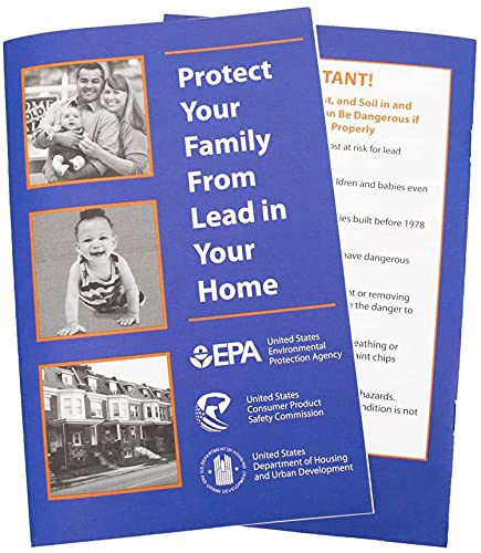 Lead Paint Regulations Booklet Titled Protect Your Family from Lead in Your Home March 2021 Version (100 Booklets)
