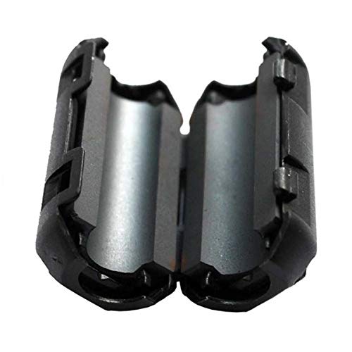 10pcs Inner 9mm 0.35'' Ferrite Clip Noise Filter Ferrite Bead Ferrite Clamps Chokes Ferrite Ring Ferrite Snap Black