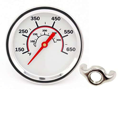 MOFLAME Grill Temperature Gauge for Char-Broil Grills, Stainless Steel 150-650F Cooking Thermometer Fahrenheit,Accurate BBQ Grill Smoker Thermometer Gauge Replacement Temp Gauge-2.67 inch
