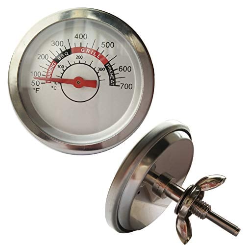 Adviace BBQ Grill Temperature Gauge Heat Indicator for Charbroil Grill Replacement Parts, 2.375 inch Diameter Grill Thermometer for Weber, Kenmore, Nexgrill, Jenn/Air, Brinkmann Grills1 Pack
