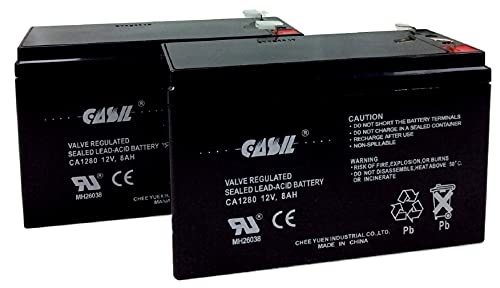 Casil 12V 8Ah Replacement Battery Compatible with APC Back-UPS ES BE550G APC Back-UPS ES 650 APC Back-UPS XS 1300VA BX1300LCD 2 Pack