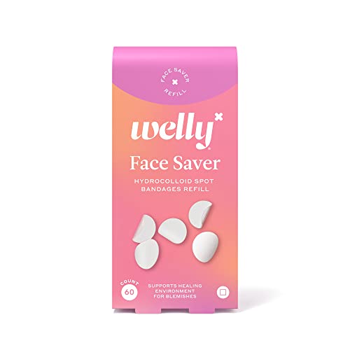 Welly Bandages - Face Saver, Hydrocolloid Acne Blemish Patch, Adhesive Small Spot Shape, Clear, Carton Value Pack - 60 ct