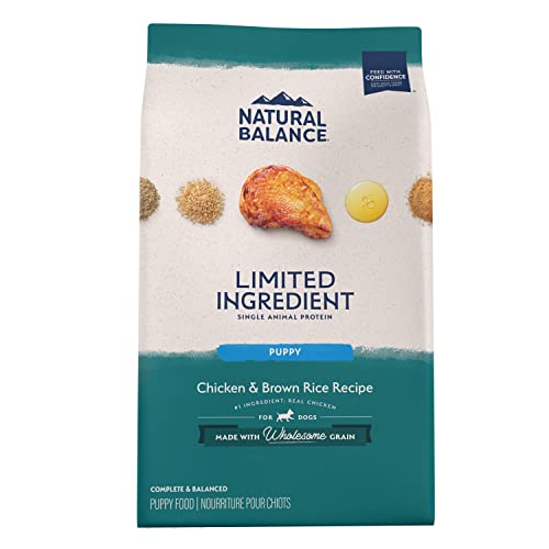 Natural Balance Limited Ingredient Puppy Dry Dog Food with Healthy Grains, Chicken & Brown Rice Recipe, 24 Pound (Pack of 1)
