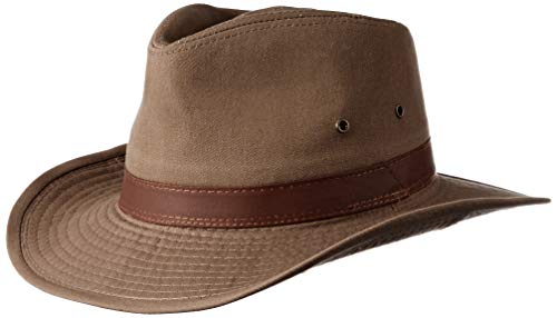 Dorfman Pacific Men's Twill Outback Hat,Bark,X-Large