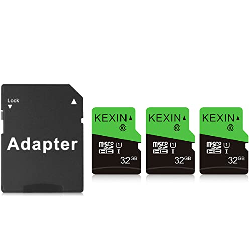 KEXIN 3 Pack 32GB Micro SD Card Memory Card MicroSDHC UHS-I Memory Cards Class 10 High Speed Card, C10, U1, 32 GB 3 Pack