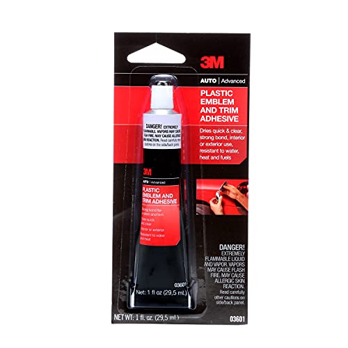 3M Plastic Emblem and Trim Adhesive, 03601, 1 fl oz