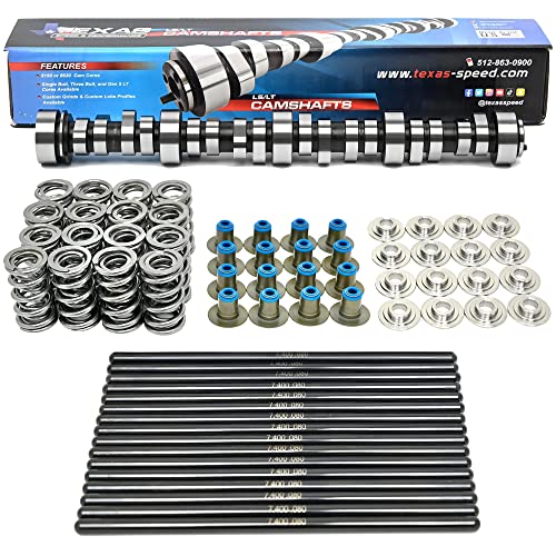 Texas Speed Stage 3 Turbo Cam 4.8 5.3 Cathedral LS TSP Camshaft for Boosted LR4 LY2 L20 LM7 L59 LS4 LY5 LMG LMF LH6 LC9 (Camshaft, Springs and Pushrods)