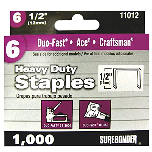 #6 Heavy Duty Wide Crown Staples - 1/2" - 1000 ct.