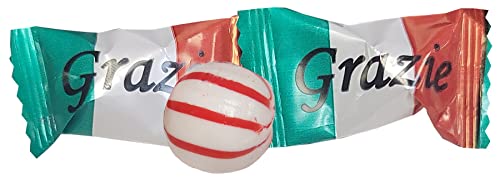 Grazie Wrapped Peppermint Balls 100 Count-Italian Favors, Candy Buffets Italian Flag Themed Events