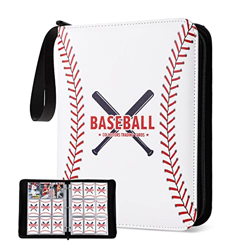 Baseball Card Binder with Sleeves, 900 Pockets Trading Card Holder Protectors Albums, Card Storage Organizer Case Compatible with Topps Baseball Card and other Trading Cards