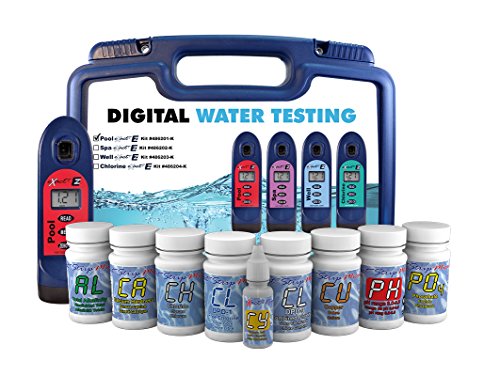 ITS 486201-KM Pool Exact EZ Photometer Master Pool Test Kit | 10 Parameters - F/C/T Chlorine, pH, Alkalinity, Calcium, Cyanuric, Copper, Salt, & Phosphate | 25 Tests All Parameters | NSF Certified